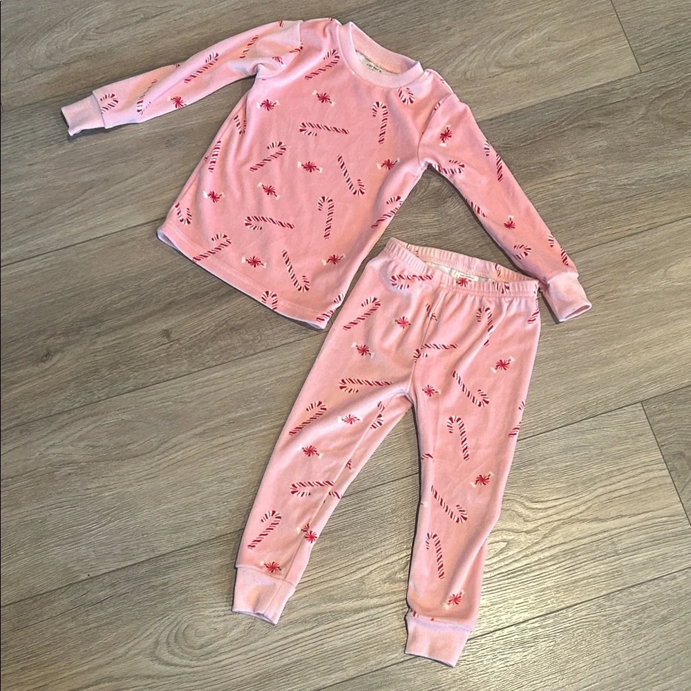Carter's Pink Candy Cane Kids Pajama Set‎ Size 2T